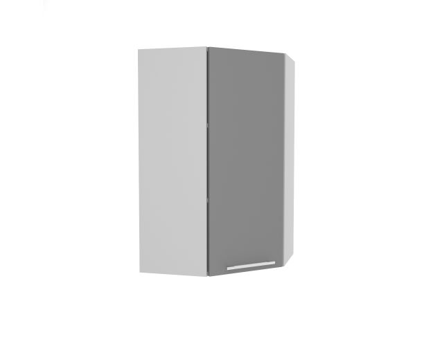 Угловой шкаф Корато ВПУ 550 левый (Кварц бежевый/Серый/высокий/верхний)