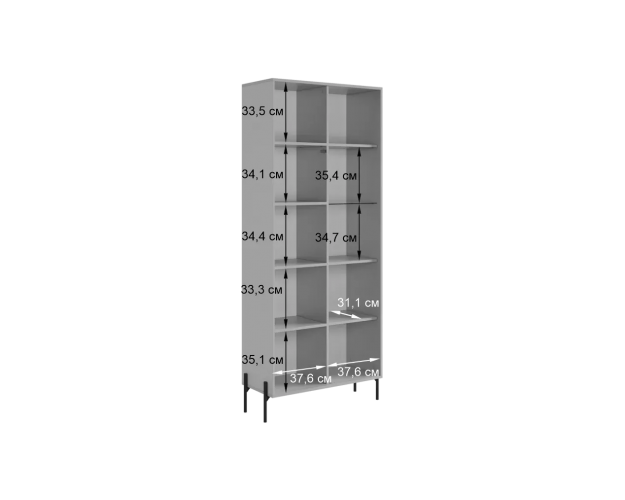 Шкаф двухдверный со стеклом Доминика кашемир / дуб крафт золотой