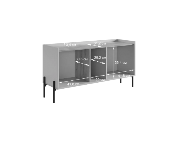 Тумба Доминика кашемир / дуб крафт золотой